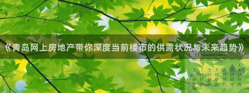 天狮娱乐总部在哪里：《青岛网上房地产带你深度当前楼市的供需状