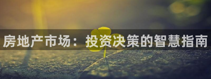 天狮娱乐购彩平台：房地产市场：投资决策的智慧指南
