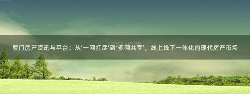 天狮平台娱乐：厦门房产资讯与平台：从‘一网打尽’到‘多网共享